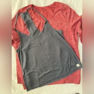 Bundle: VUORI tank top & LULULEMON long sleeve shirt, both size small
